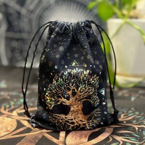 Tree of Life Drawstring Pouch Bag NWT